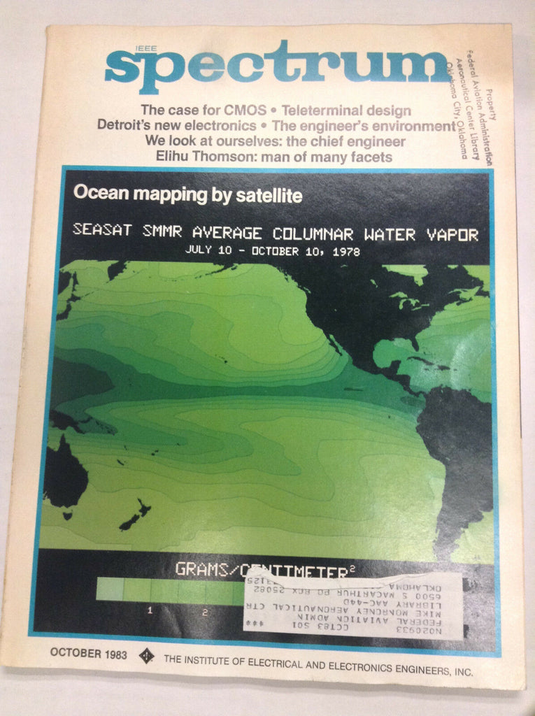 IEEE Spectrum Magazine Ocean Mapping By Satellite October 1983 FAA 042617nonr