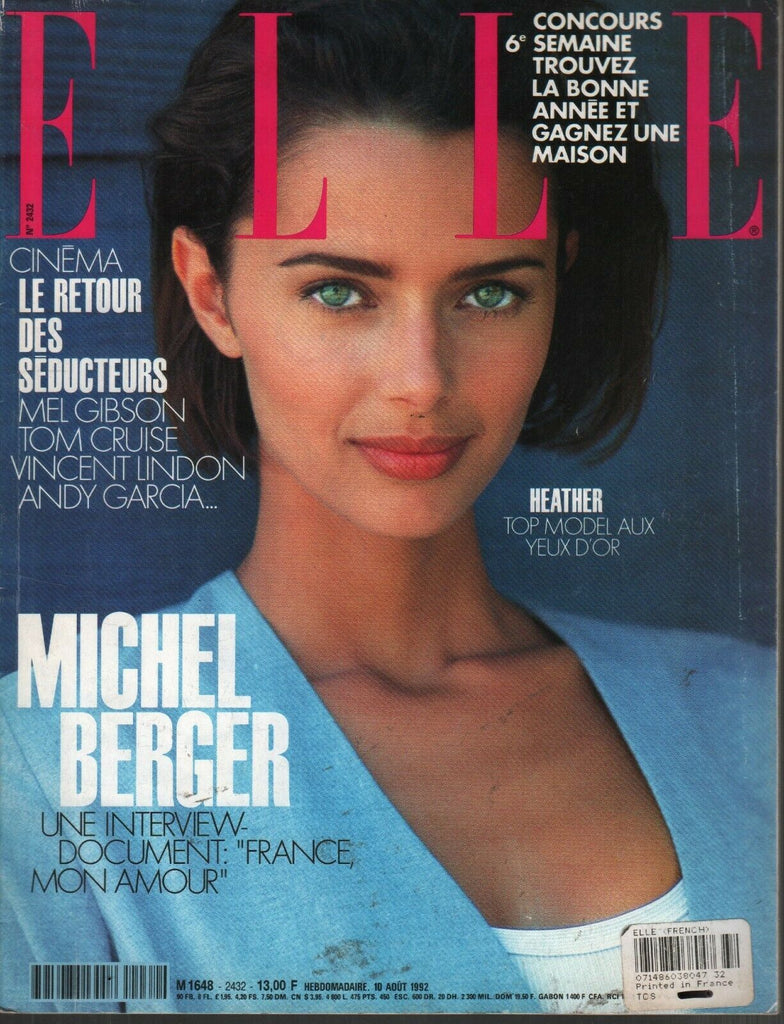 Elle French Fashion Magazine 10 Aout 1992 Michel Berger 091819AME2