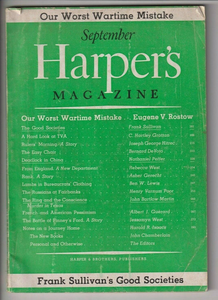 Harper's Magazine Our Worst Wartime Mistake September 1945 112219nonr