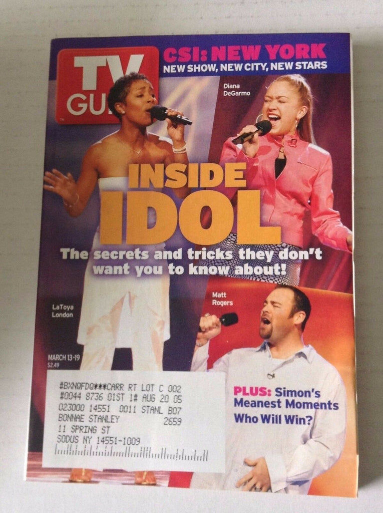 TV Guide Magazine LaToya London Matt Rogers March 13-19, 2004 050817nonrh