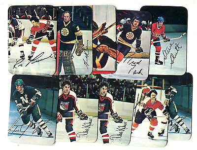 11 Card Lot of 1977 Topps Insert Hockey Cards, couple dupes jh18