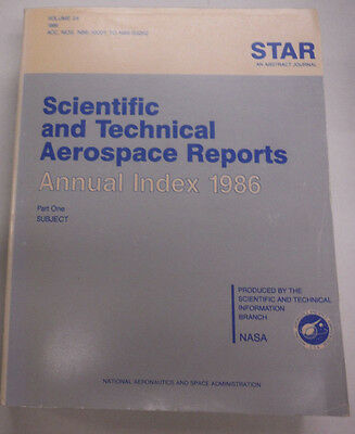 Scientific And Technical Aerospace NASA Reports Magazine Index 1986 071715R2