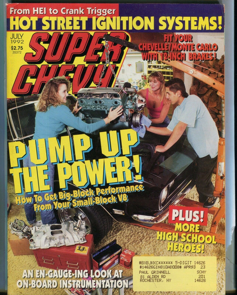 Super Chevy Magazine July 1992 Small-Block V-8 EX w/ML 030917nonjhe