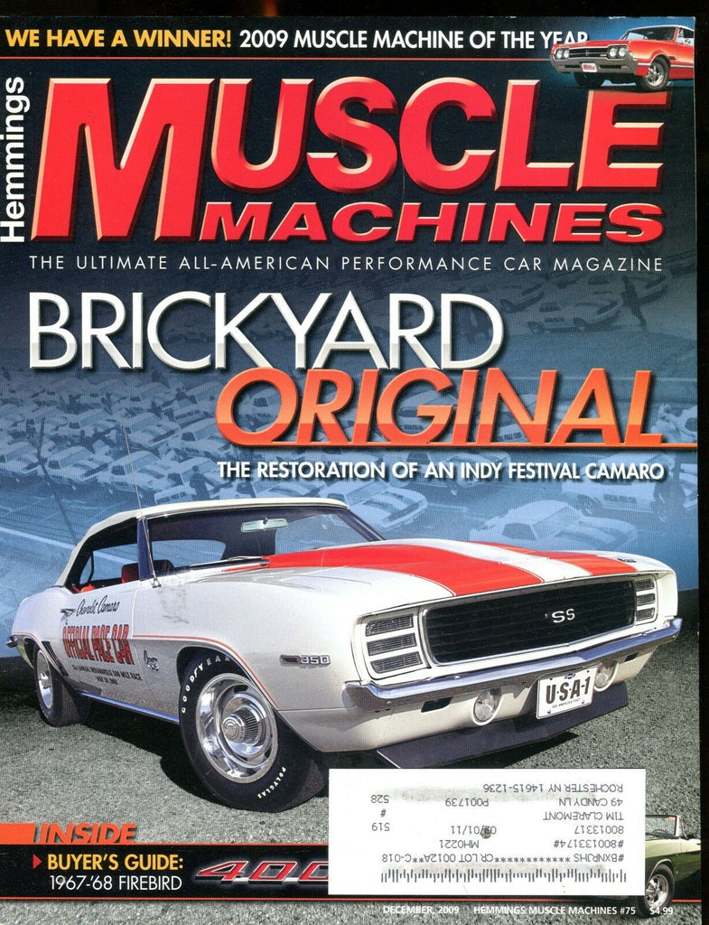 Muscle Machines Magazine December 2009 Camaro EX w/ML 012617jhe