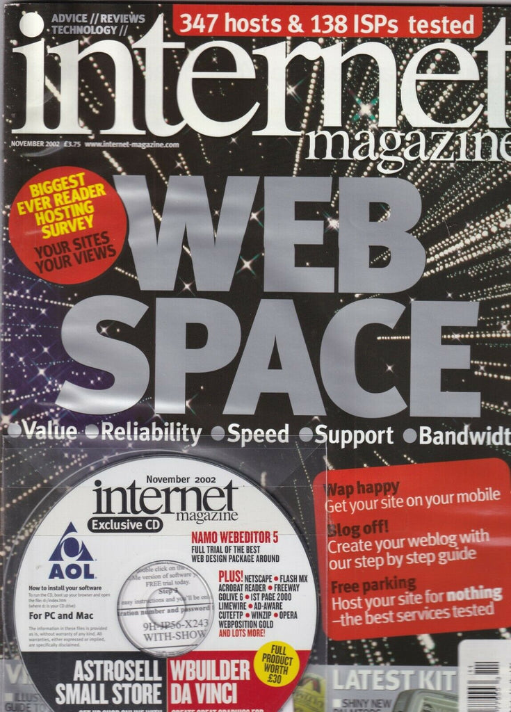 Internet Magazine 347 Hosts & 138 ISPs Tested November 2002 100919nonr
