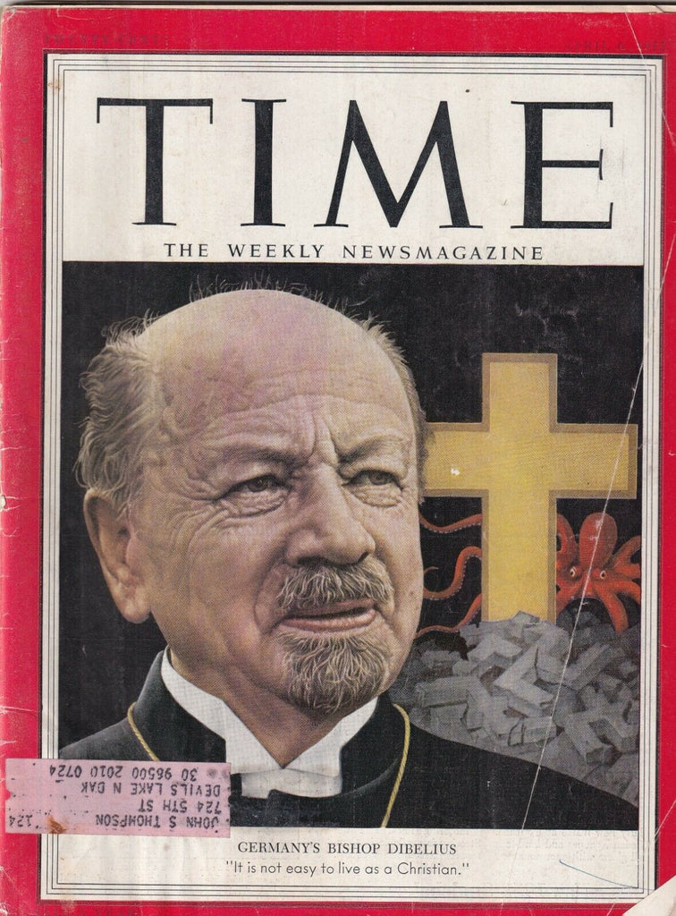 Time Magazine German'ys Bishop Dibelius April 6, 1953 100219nonr