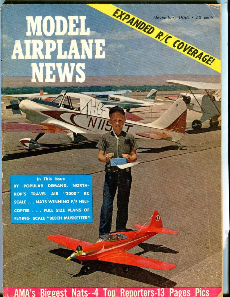 Model Airplane News Magazine November 1965 Beech Musketeer GD 040817nonjhe