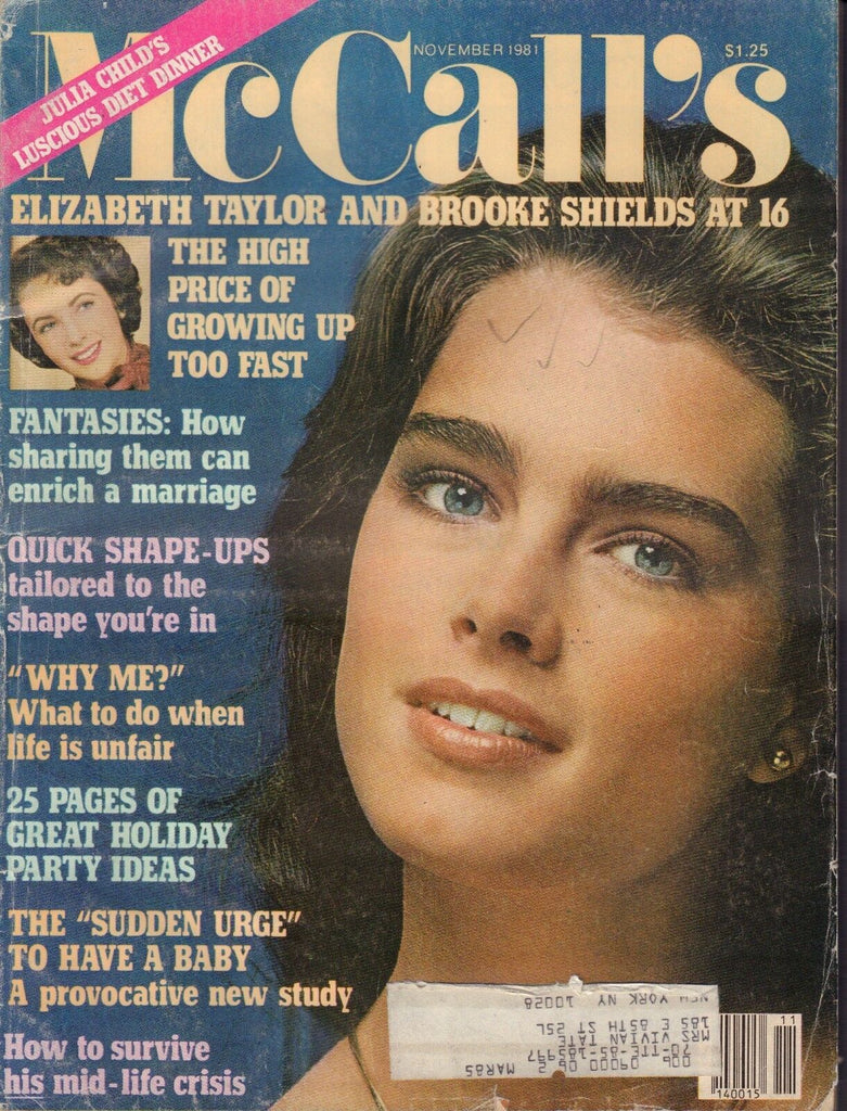 McCall's Magazine November 1981 Brooke Shields Elizabeth Taylor 090917nonjhe