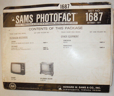 Sams Photofact Magazine Sharp & Emerson Chassis E41 No.1687 October 1977 022615r
