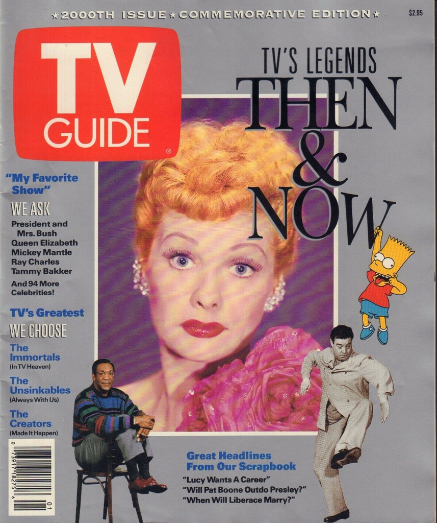 TV Guide Magazine 1991 Lucille Ball Bart Simpson 080417nonjhe