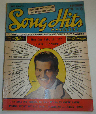 Song Hits Magazine Pat Boone & Boyd Bennett November 1955 120614R