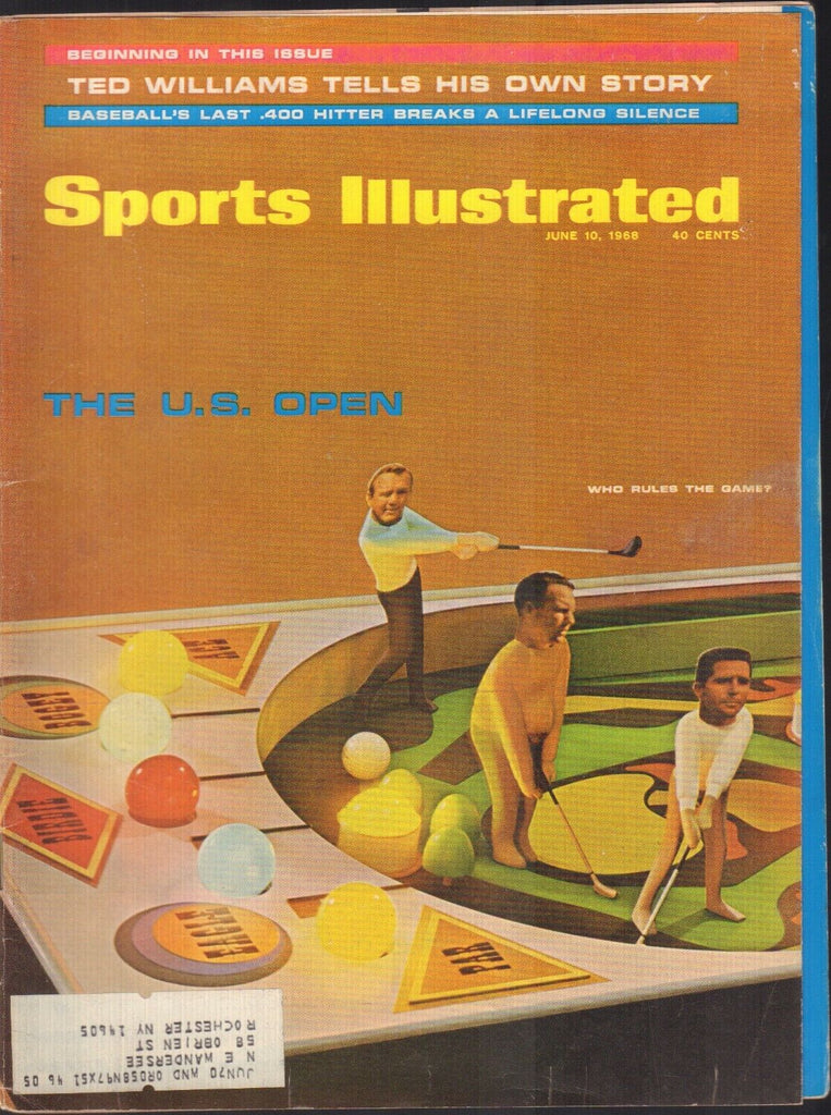 Sports Illustrated June 10, 1968 Ted Williams Arnold Palmer w/ML 082918AME