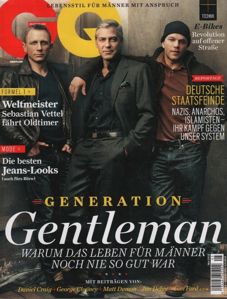 GQ Deutschland Germany May 2012 Daniel Craig George Clooney Matt Damon 092118DBE