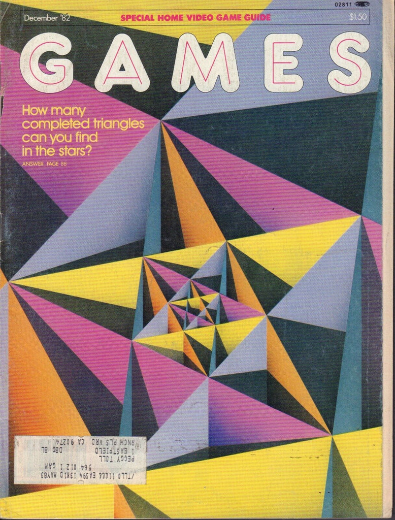 Games December 1982 Triangle Cover w/ML 052517nonDBE