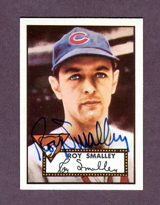 Autographed Signed 1952 Topps Reprint Series #173 Roy Smalley w/coa jh33