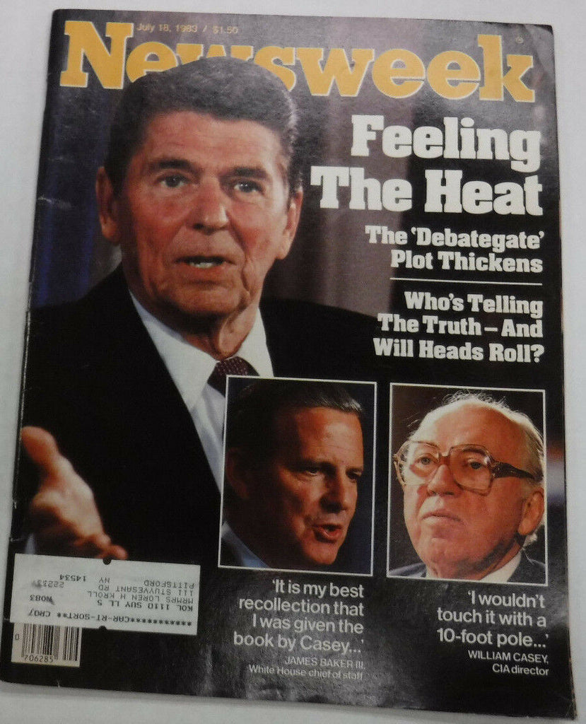 Newsweek Magazine Ronald Reagan The Debategate July 18, 1983 WITH ML 100716R