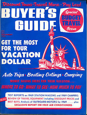 July-August 1969 Buyer's Guide Budget Travel Issue Station Wagons EX 122815jhe2