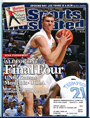 Sports Illustrated Magazine April 7 2008 Tyler Hansbrough EX 022616jhe