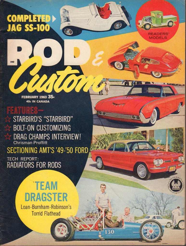 Rod & Custom February 1963 Jag SS-100, AMTS '49-'50 030117nonDBE