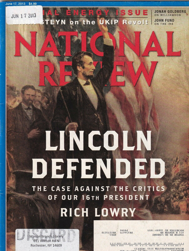 National Review Mag Lincoln Defended June 17, 2013 102219nonr