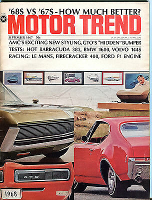 Motor Trend Magazine September 1967 '68s vs. '67s How Much Better? EX 061316jhe