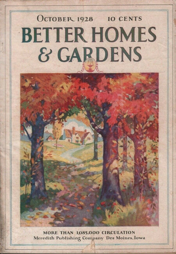 Better Homes & Gardens October 1928 Edward M Stevenson Cover 020520DBE