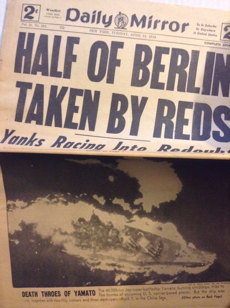 Daily Mirror Magazine Half Of Berlin Taken April 24, 1945 102317nonrh2