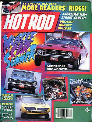 Hot Rod Magazine November 1989 Musclecar Showdown! EX 020916jhe