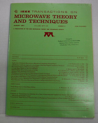 IEEE Microwave Theory And Techniques Magazine CoEfficient August 1981 071315R