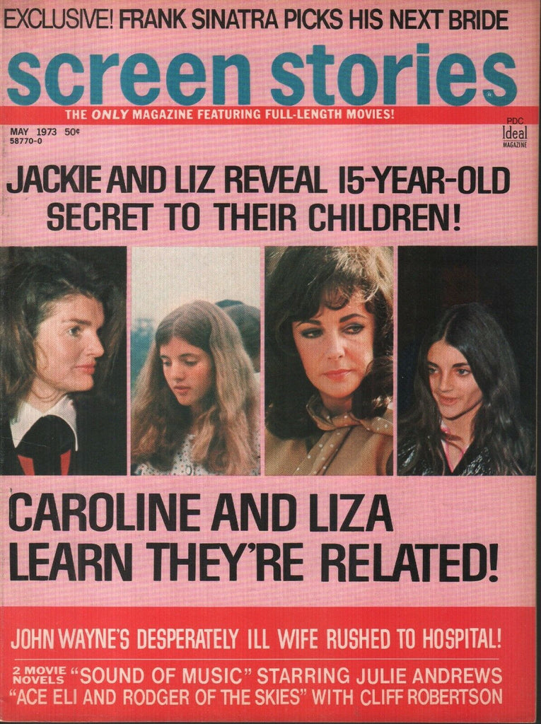 Screen Stories May 1973 Jackie Kennedy Onassis Caroline Liz Taylor 070119AME