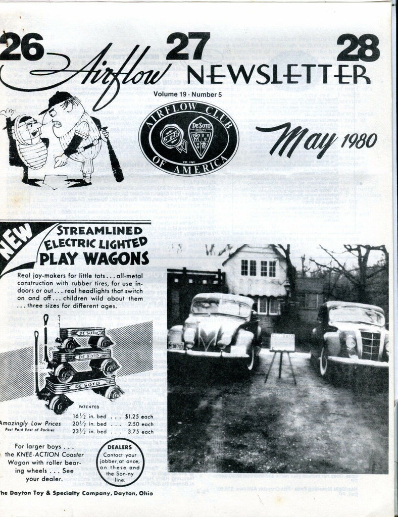 Airflow Newsletter May 1980 Chrysler DeSoto EX No ML 031017nonjhe