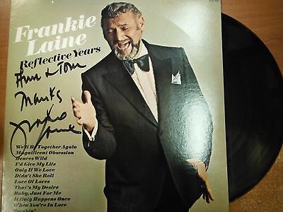 33 RPM Vinyl Frankie Laine Reflective Years SIGNED FLP501 Stereo 042115SM
