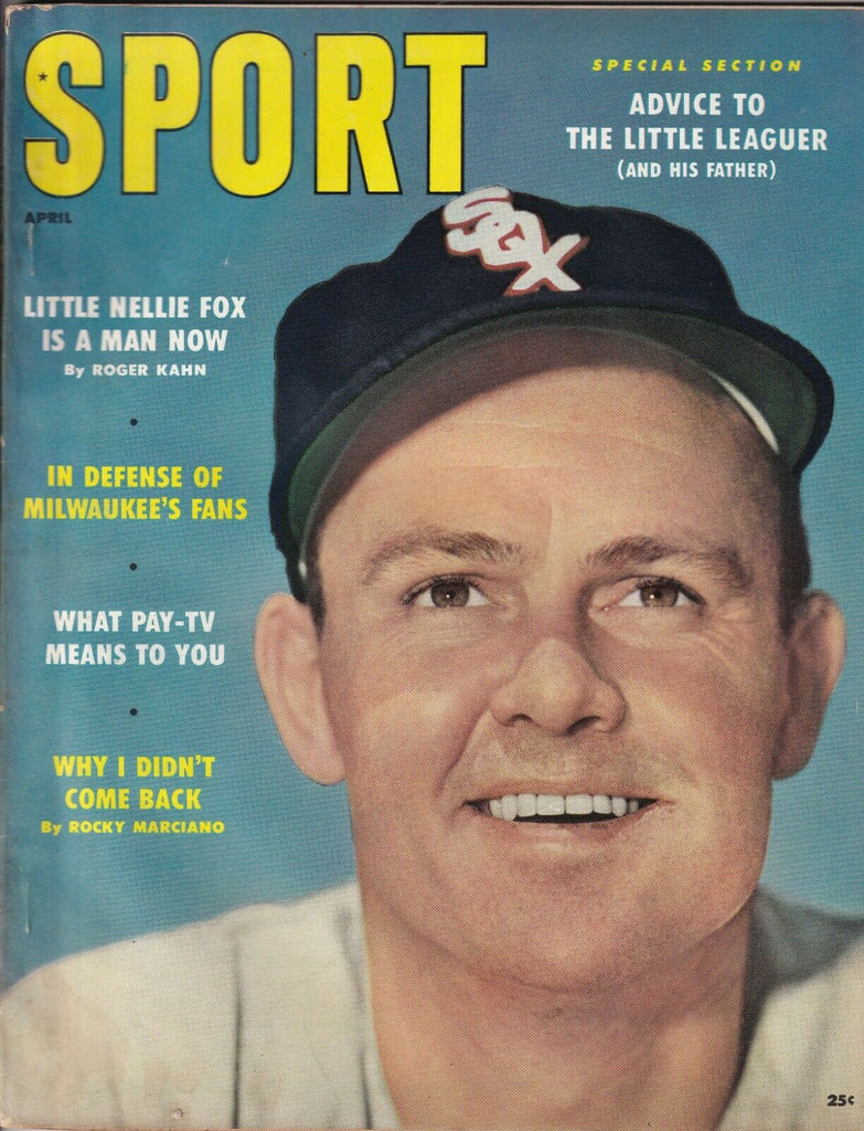 Sport Magazine Nellie Fox Rocky Marciano April 1958 NO ML 080519nonr