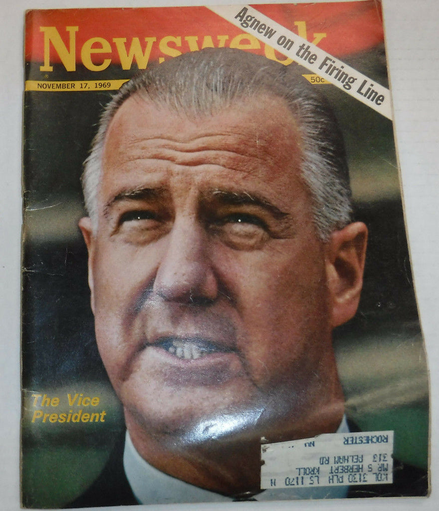 Newsweek Magazine Robert Shogan Spiro Agnew November 1969 VINTAGE 093016R