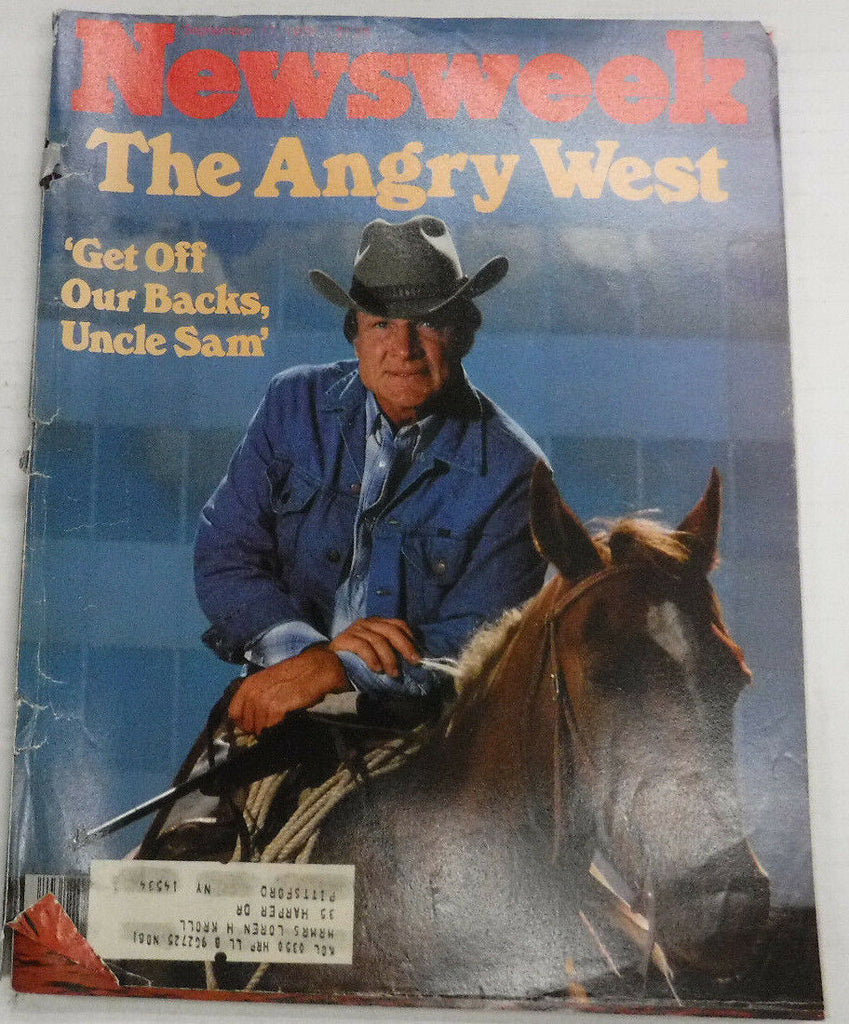 Newsweek Magazine John Wayne The Angry West September 17, 1979 101016R2