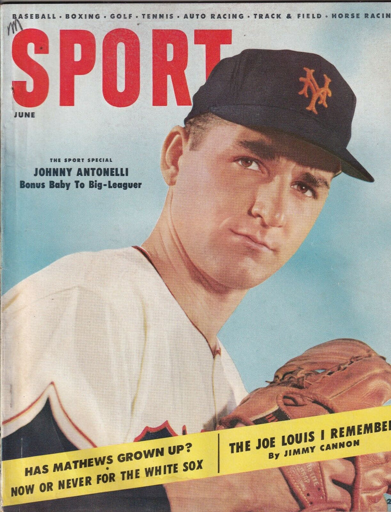 Sport Magazine Johnny Antonelli Joe Louis June 1955 NO ML 073119nonr