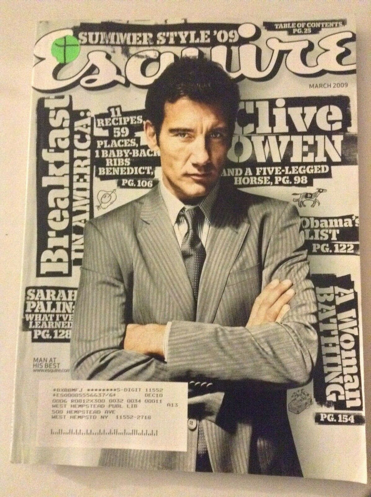 Esquire Magazine Clive Owen Sarah Palin March 2003 060119nonrh