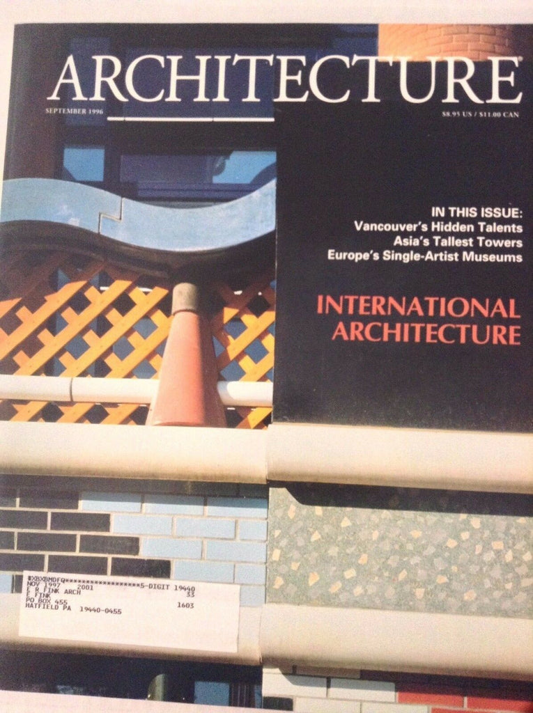 Architecture Magazine Vancouver's Hidden Talents September 1996 081817nonrh