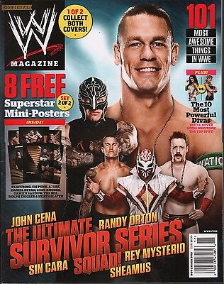 WWE magazine November 2012 John Cena, Randy Orton w/Poster EX 121015DBE