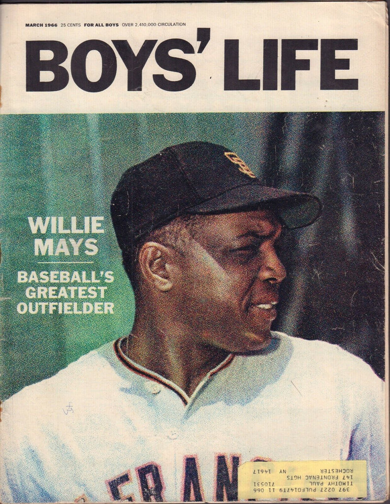 Boy's Life March 1966 Willie Mays w/ML 011617DBE