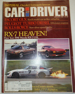Car And Driver Magazine Escort GLX & Peugot Turbo Diesel January 1981 022715r