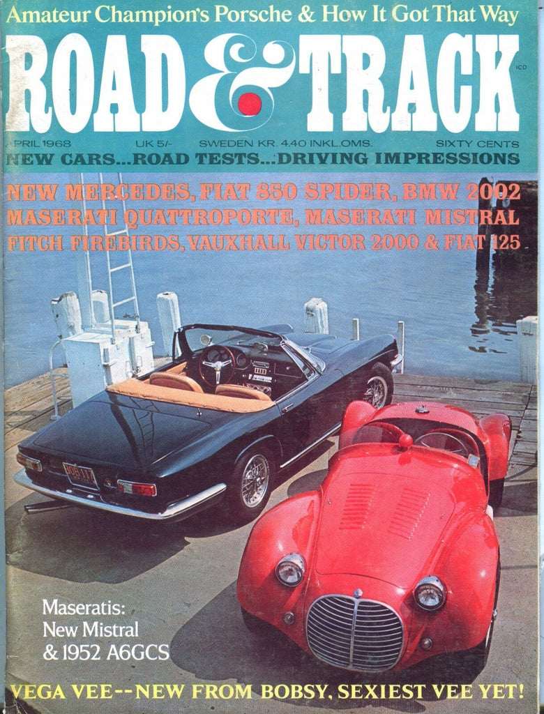 Road & Track Magazine April 1968 Maserati VG No ML 031617nonjhe