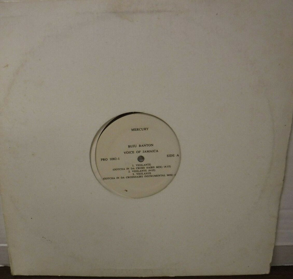 BUJU Banton Voice of Jamica Vigilante 12" single vinyl PROMO PRO1082 030218LLE