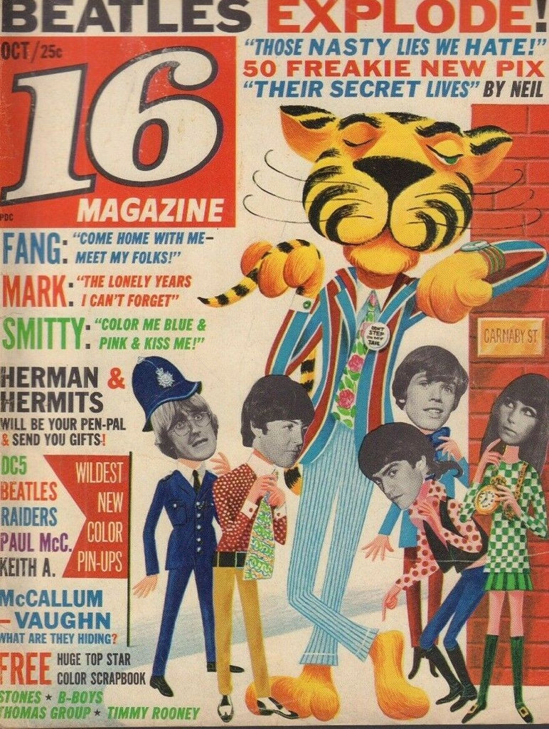 16 Magazine October 1966 The Beatles The Beach Boys David McCallum 021419DBE