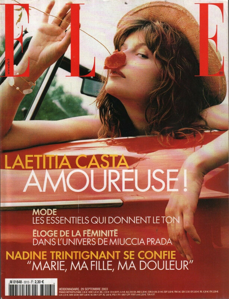 Elle French Fashion September 29 2003 Laetitia Casta Nadine Trintignant091520ame