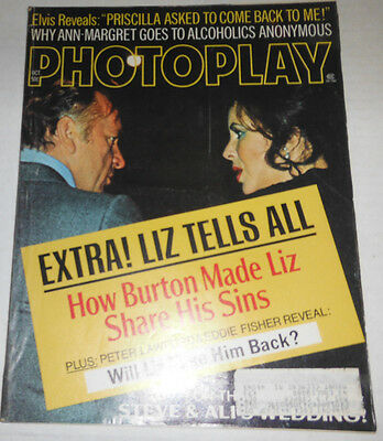 Photoplay Magazine Liz Burton & Elvis Presley October 1973 072914R
