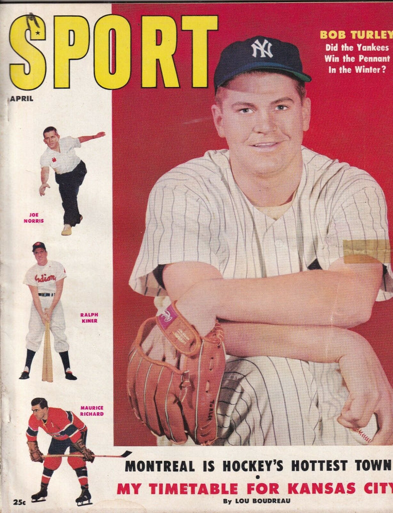 Sport Magazine Bob Turley Ralph Kiner April 1955 NO ML 073119nonr