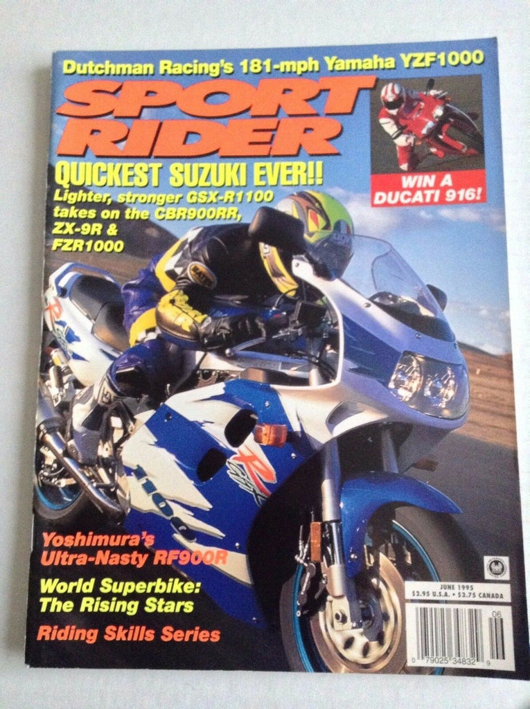 Sport Rider Magazine Suzuki GSX-R1100 Yoshimura RF900R June 1995 032017NONRH