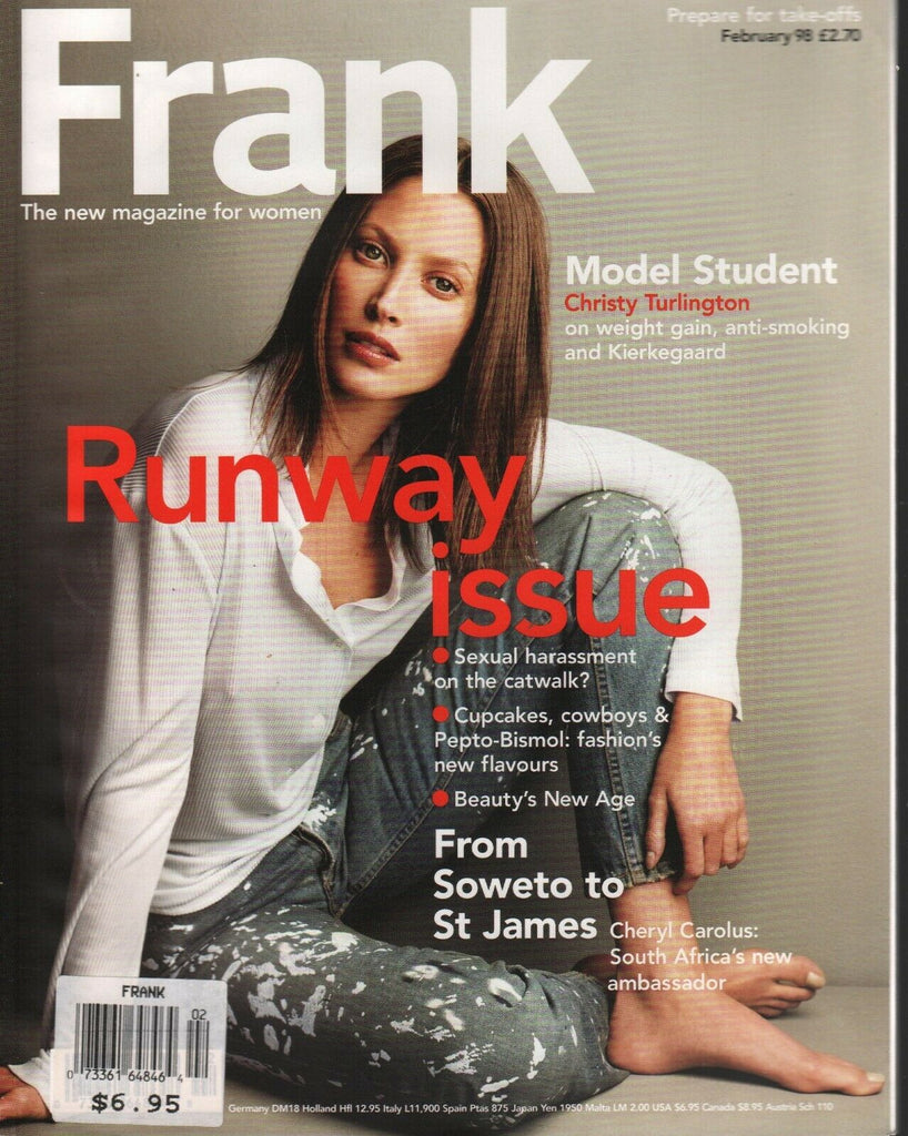 Frank UK Fashion Magazine February 1998 Christy Turlington 013120AME