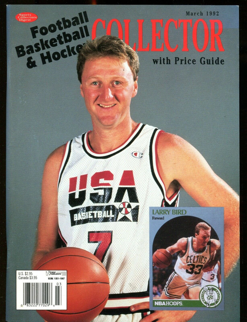 Sports Collectors Digest Collector March 1992 Larry Bird EX No ML 012717jhe